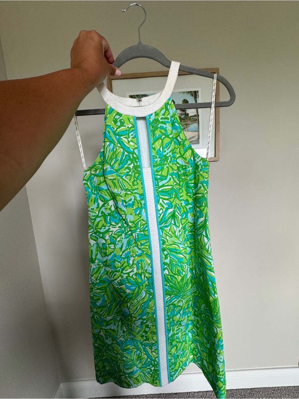 Lilly Pulitzer Pearl Shift Dress: Fresh Citrus Green Parrot print